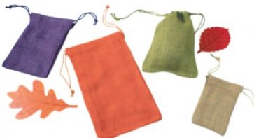 Colored Jute Pouches