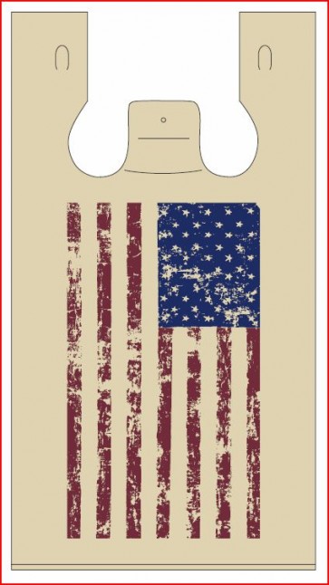 American Flag Plastic Bag