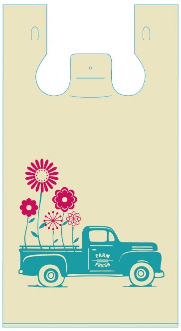 Flower Truck Plastic Bags