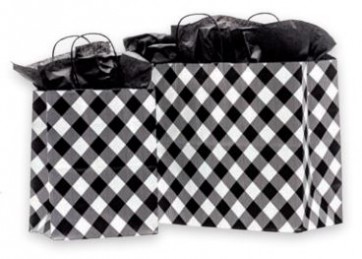 White Buffalo Plaid Paper Bags