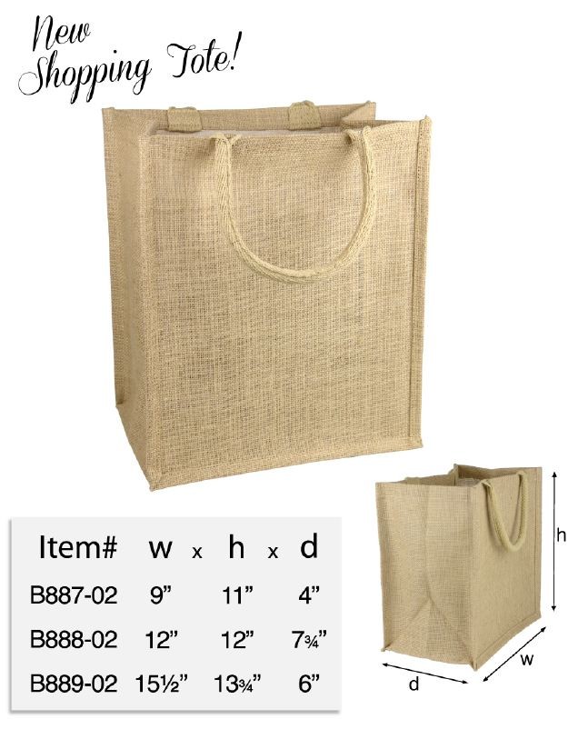 Burlap Shopping Totes Cotton & Jute Bags Bags Store Supplies