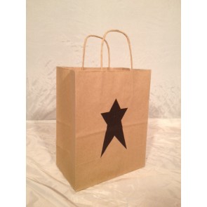Black Star Folk Art Paper Bags