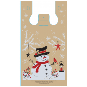Country Snowman Plastic Bags
