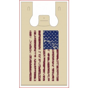 American Flag Plastic Bag